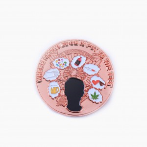 Custom Metal Brass Coin For Self Design Carving Laser Engraved Blank Coin