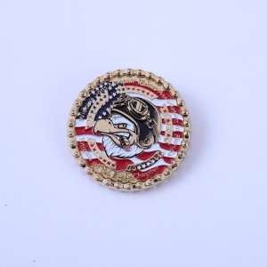 Custom 3D Zinc Alloy Brass Metal Enamel Antique Gold Challenge Coin No Minimum Silver Plated Coins