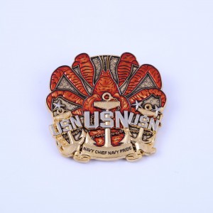 Wholesale personalized custom metal die casting double sided 3D antique gold plated masonic challenge coins