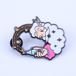 Anime Cartoon Cute Beautiful Girl Enamel Badge Brooch Women Gift Custom Hard Enamel Lapel pins